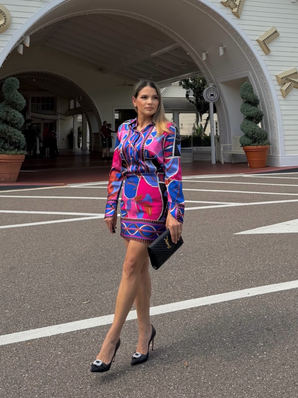 S/M Zara set Colorblock Print